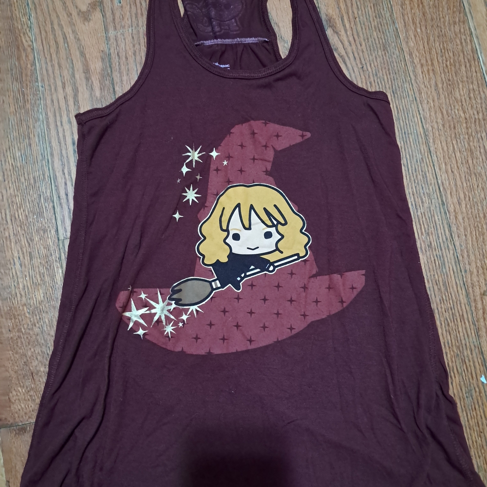 Warner Bros. Burgundy Witch Hat Graphic Tank Top